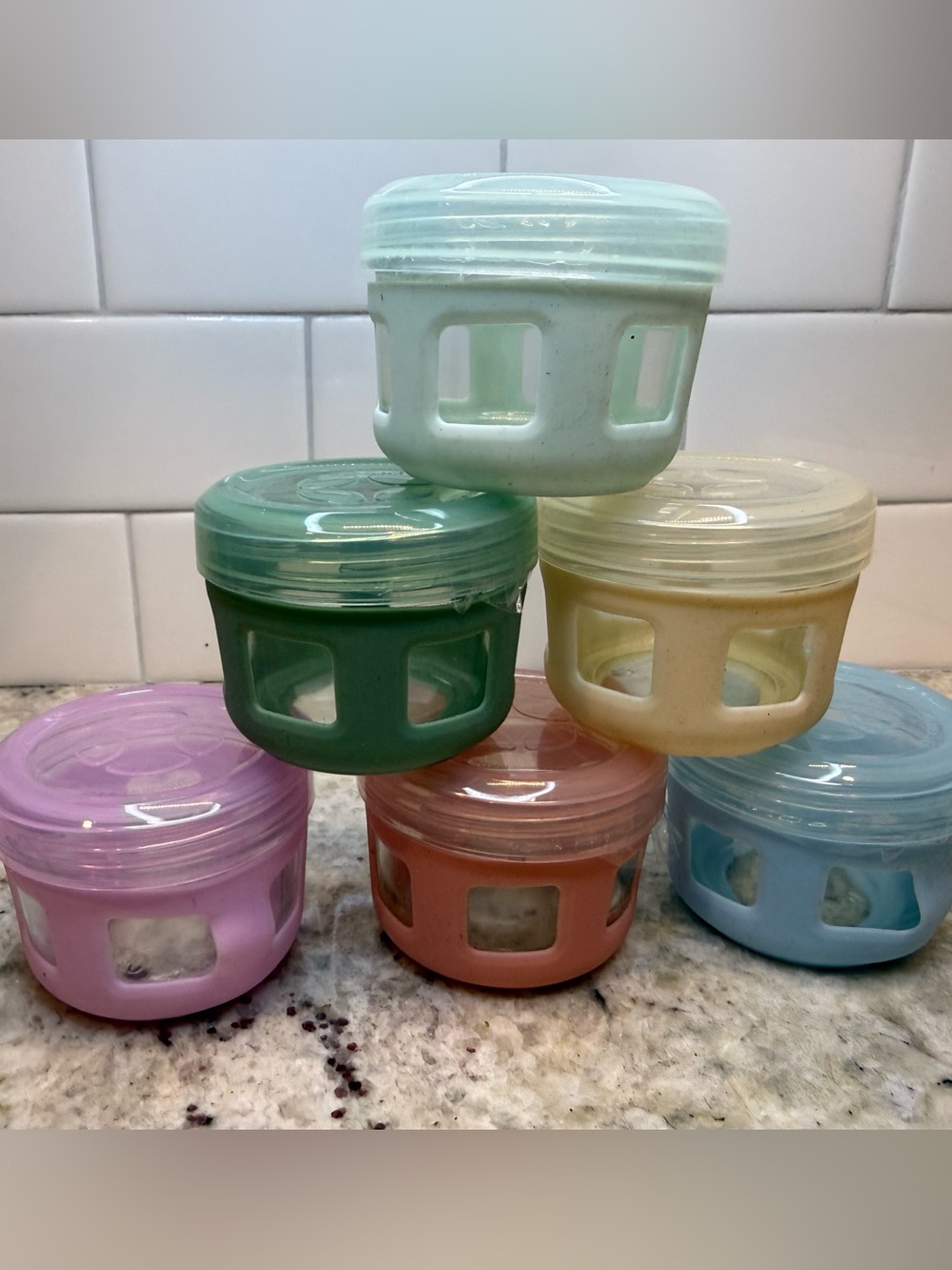Ello 12pc (Set of 6) Glass Condiment Food Storage
Containers Gradient